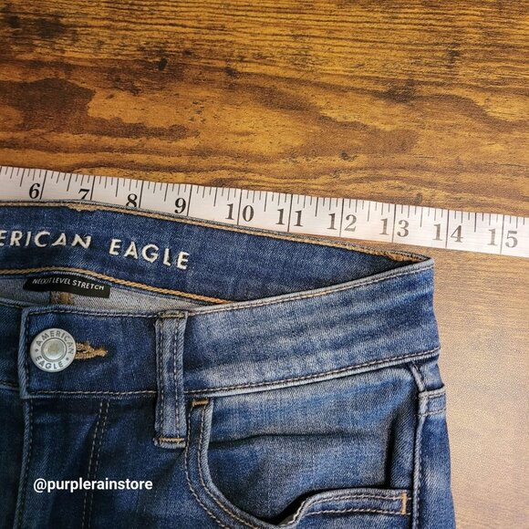 American Eagle Jeans 2 S Jegging Next Level Stretch Hi Rise Medium Light Wash - Picture 7 of 12